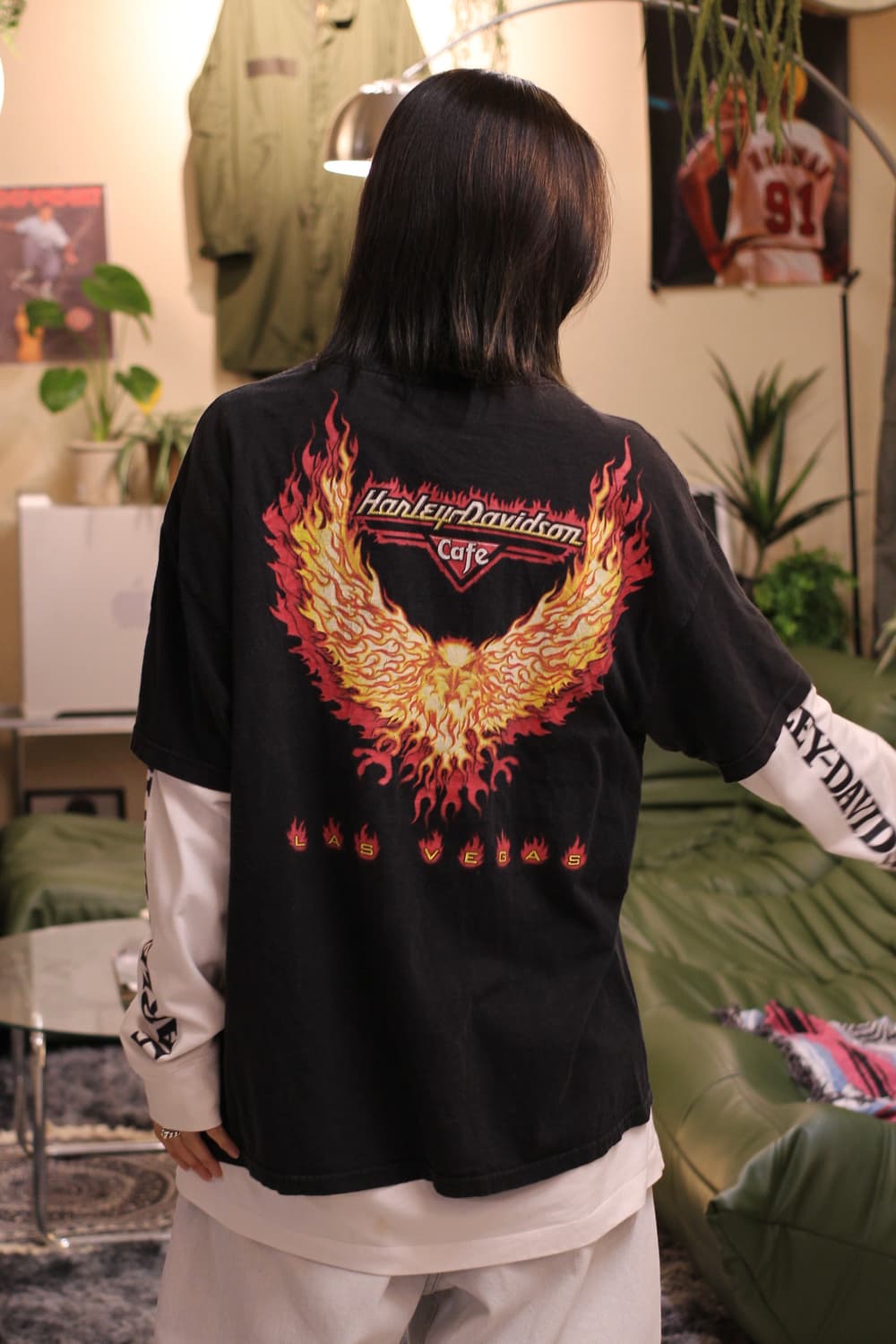 90sUSA  Harley-Davidson Cafe T-shirt 상품이미지1