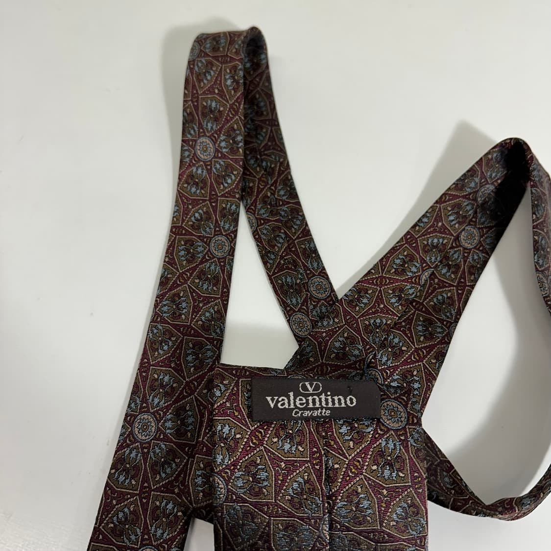 OS 발렌티노 에스닉패턴 클래식 실크100% 넥타이 상품이미지1