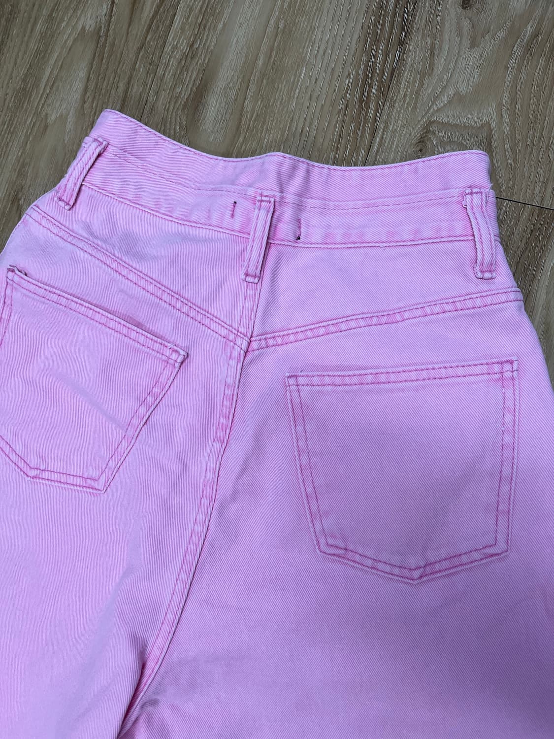 올라이츠 핑크 와이드 플레어 청바지 26 상품이미지2