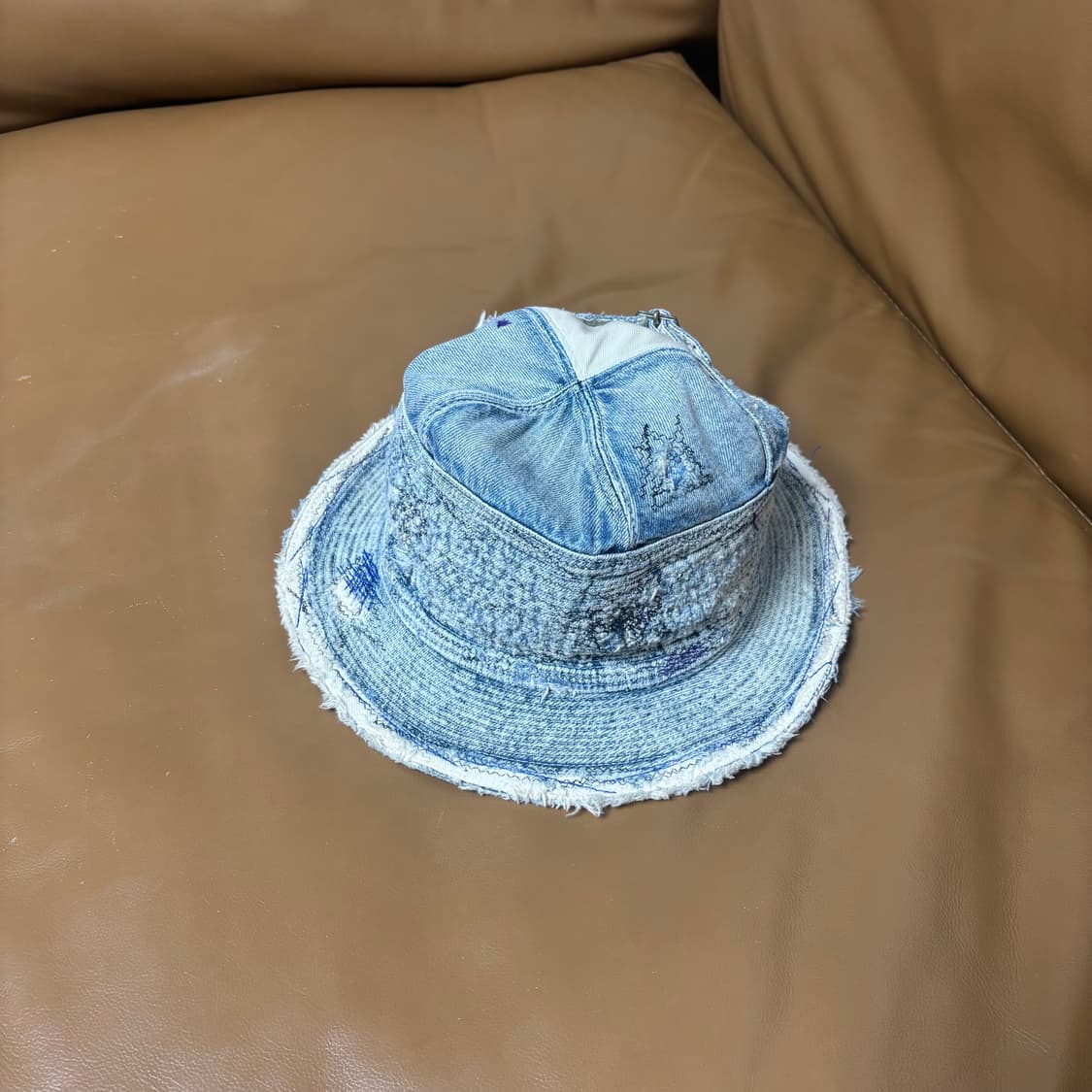 Kapital 캐피탈 노인과 바다 크러쉬 워시드 데님 버킷햇 모자 상품이미지1