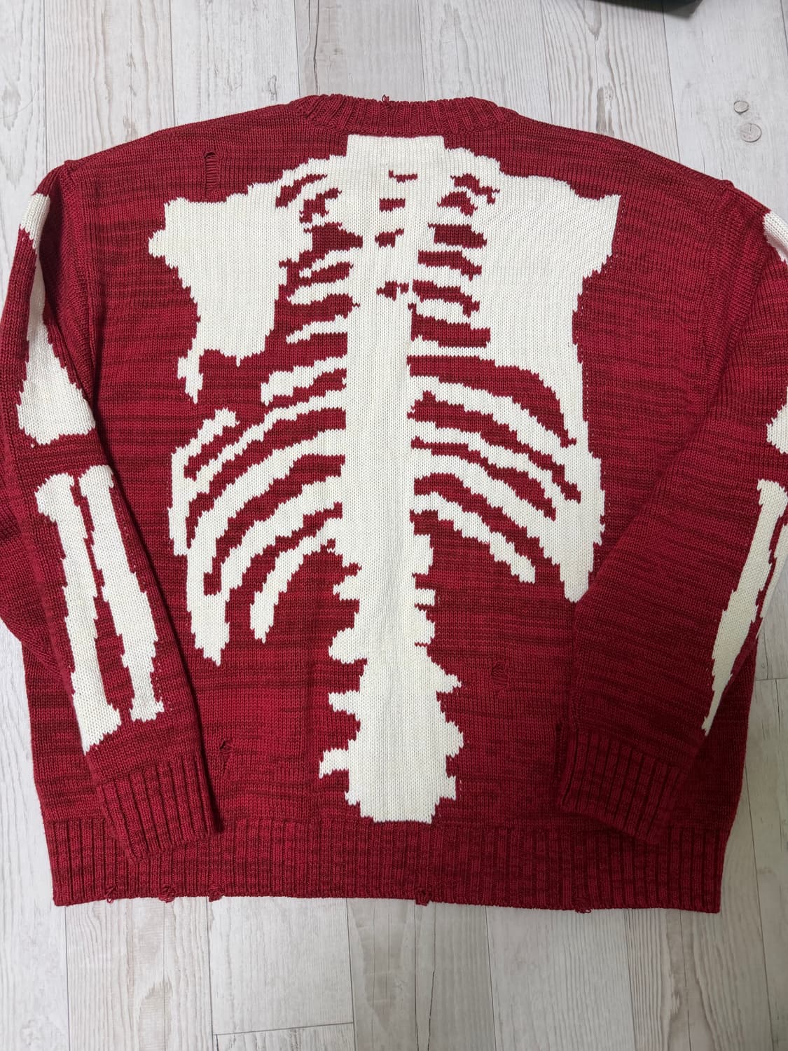 캐피탈 5G 본 코튼 니트 레드 상품이미지1