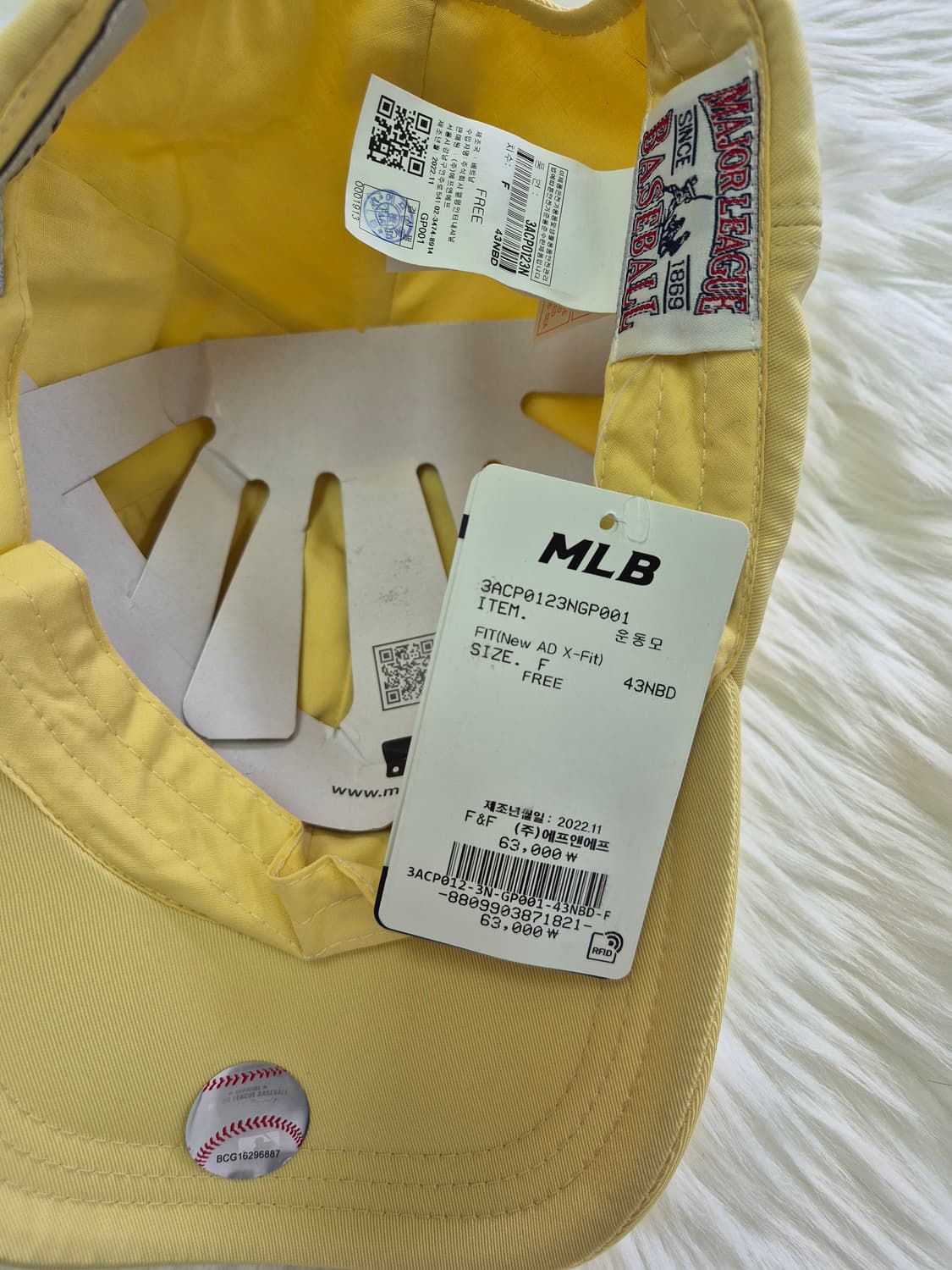 MLB 보스턴 레드삭스 볼캡 옐로우 FREE 새제품 상품이미지3