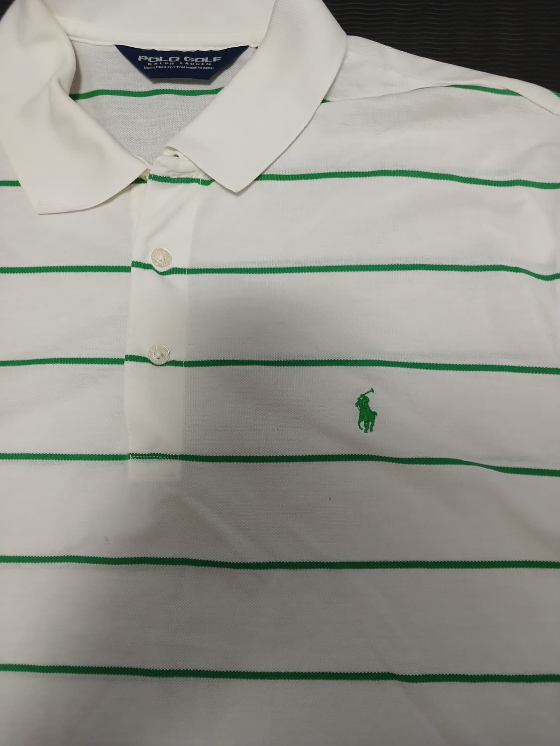 폴로 골프 화이트 스트라이프 반팔티셔츠  상품이미지2