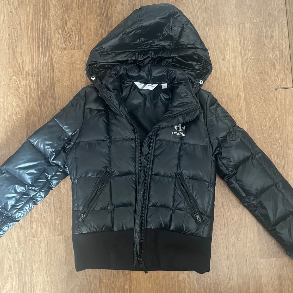 아디다스 퍼 후드 숏 패딩 점퍼 85 상품이미지1
