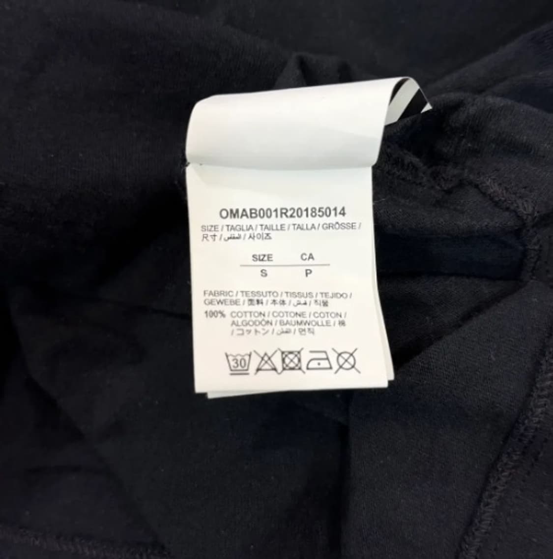 [정품] 오프화이트 투톤 블랙 그린 스트라이프 그래픽 슬리브  S 상품이미지4