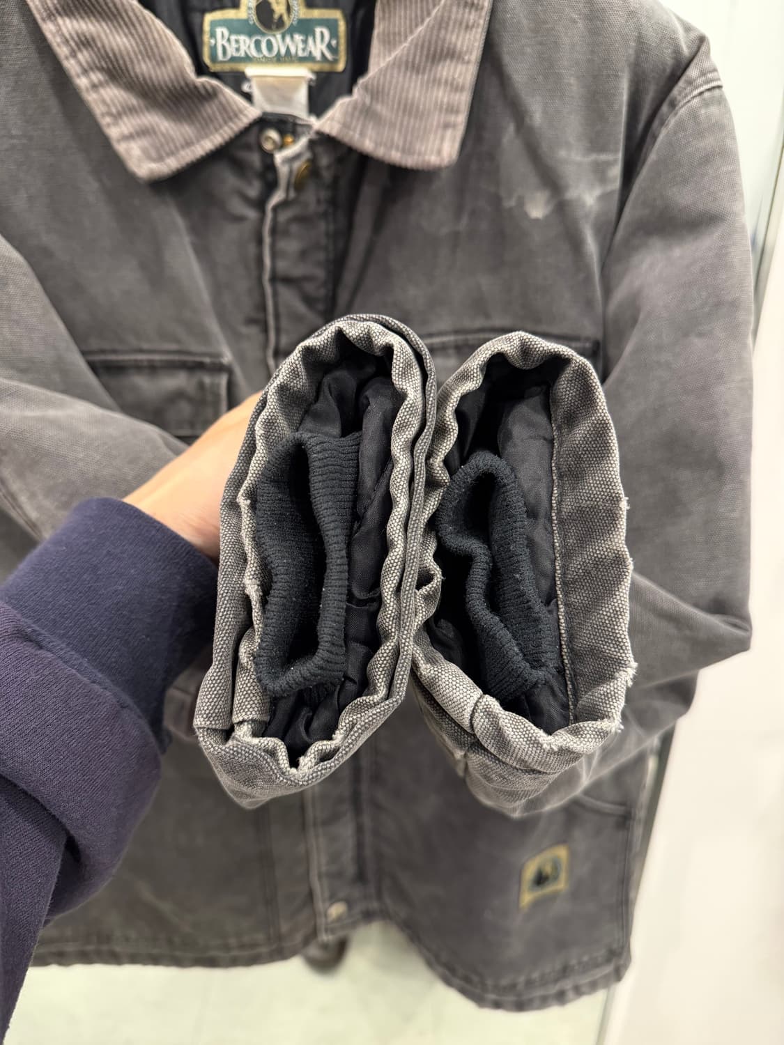 90s Bercowear 덕 캔버스 페이딩 초어 워크 자켓 (USA) 상품이미지7