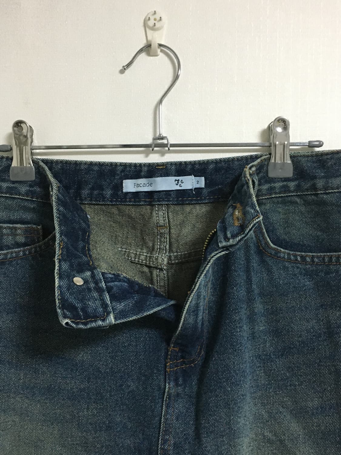 Facade 워싱 데님 스커트 2 상품이미지5