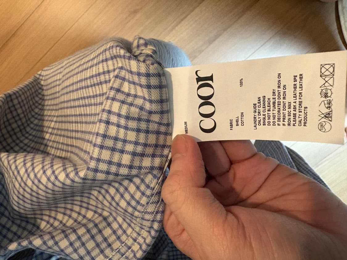쿠어 블럭체크셔츠M 상품이미지5
