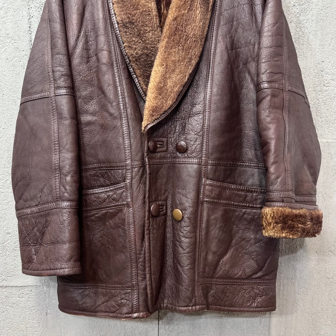 90s MikeLeather 양가죽 무스탕 (XL)  상품이미지2