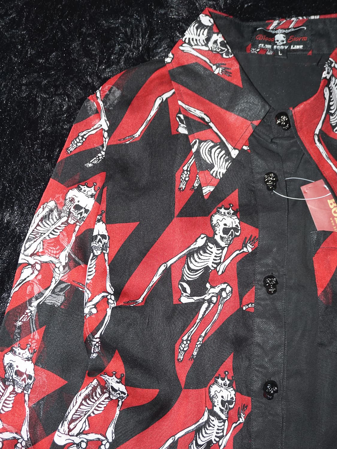 (bodyline) skull see-through shirt  상품이미지2