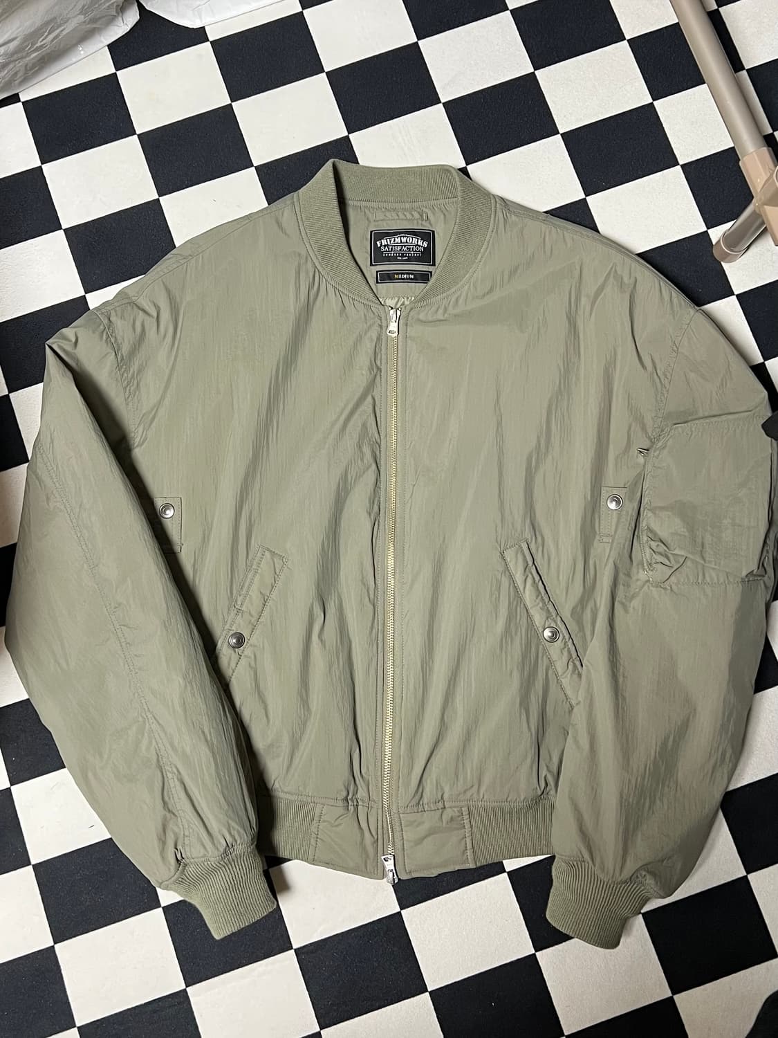 [M] 프리즘웍스 ma-1 플라이트 봄버 자켓 마원 점퍼 올리브 카키 상품이미지1