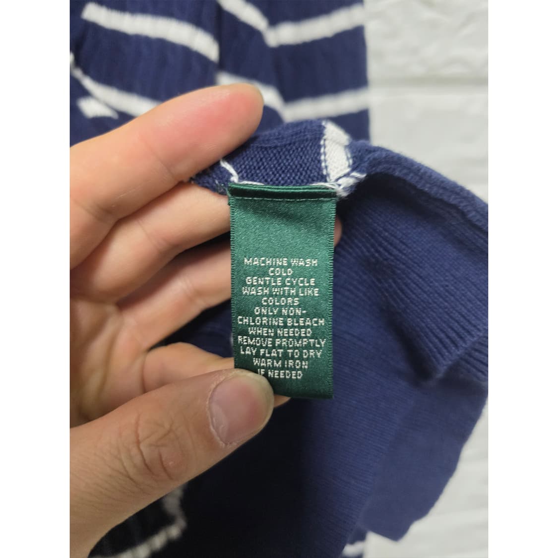 폴로 랄프로렌 네이비 스트라이프 가디건 L 상품이미지3