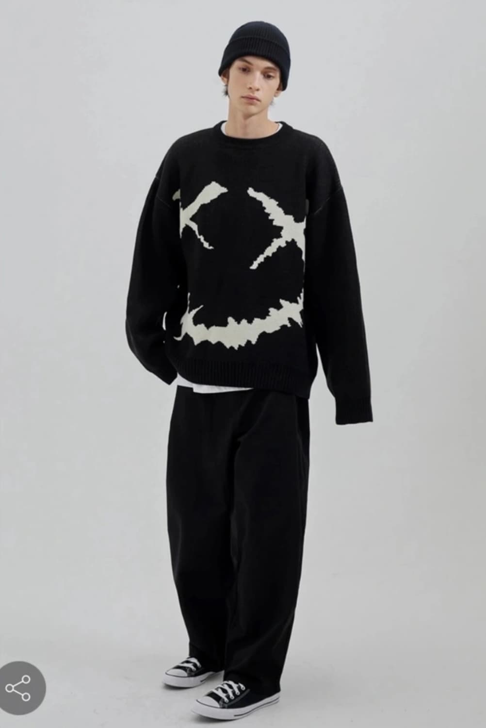 새상품> 무신사 트릴리온 자카드 오버핏 니트 상품이미지1