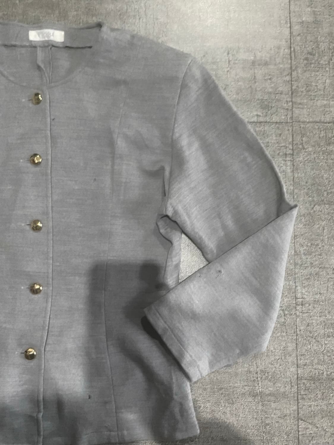 일본빈티지 Plidoul 달천깔페어리 금장버튼 라운드넥자켓 상품이미지2