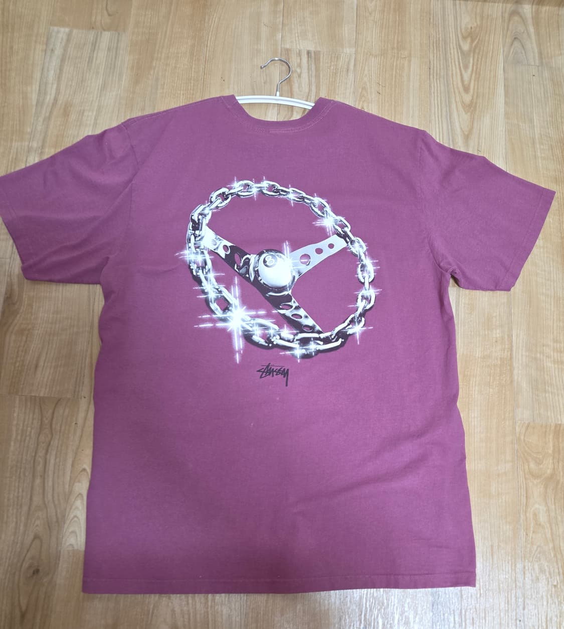 스투시 채인 링크 티셔츠 베리 L사이즈 상품이미지2