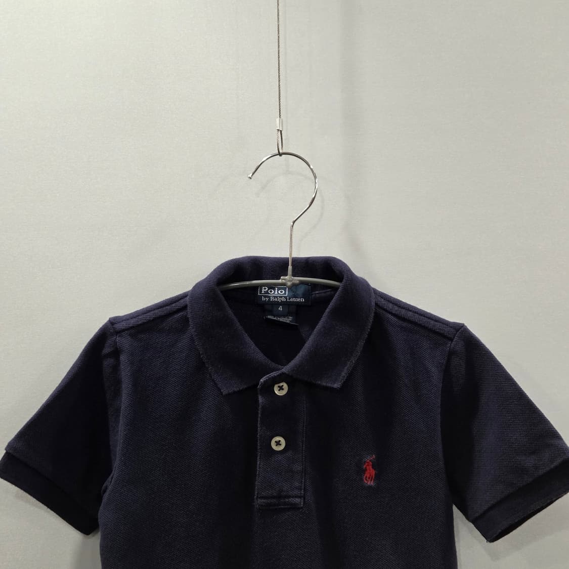 폴로랄프로렌 키즈 피케 카라 반팔티 네이비 4  상품이미지2