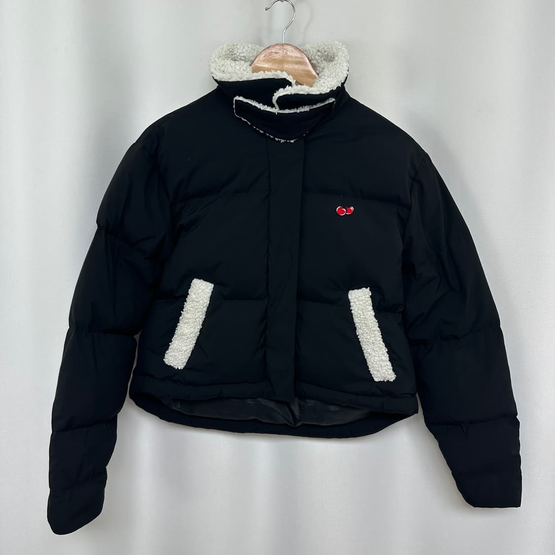 키르시 여자 크롭 패딩 오리털 검정 1 (44-55추천)  상품이미지1