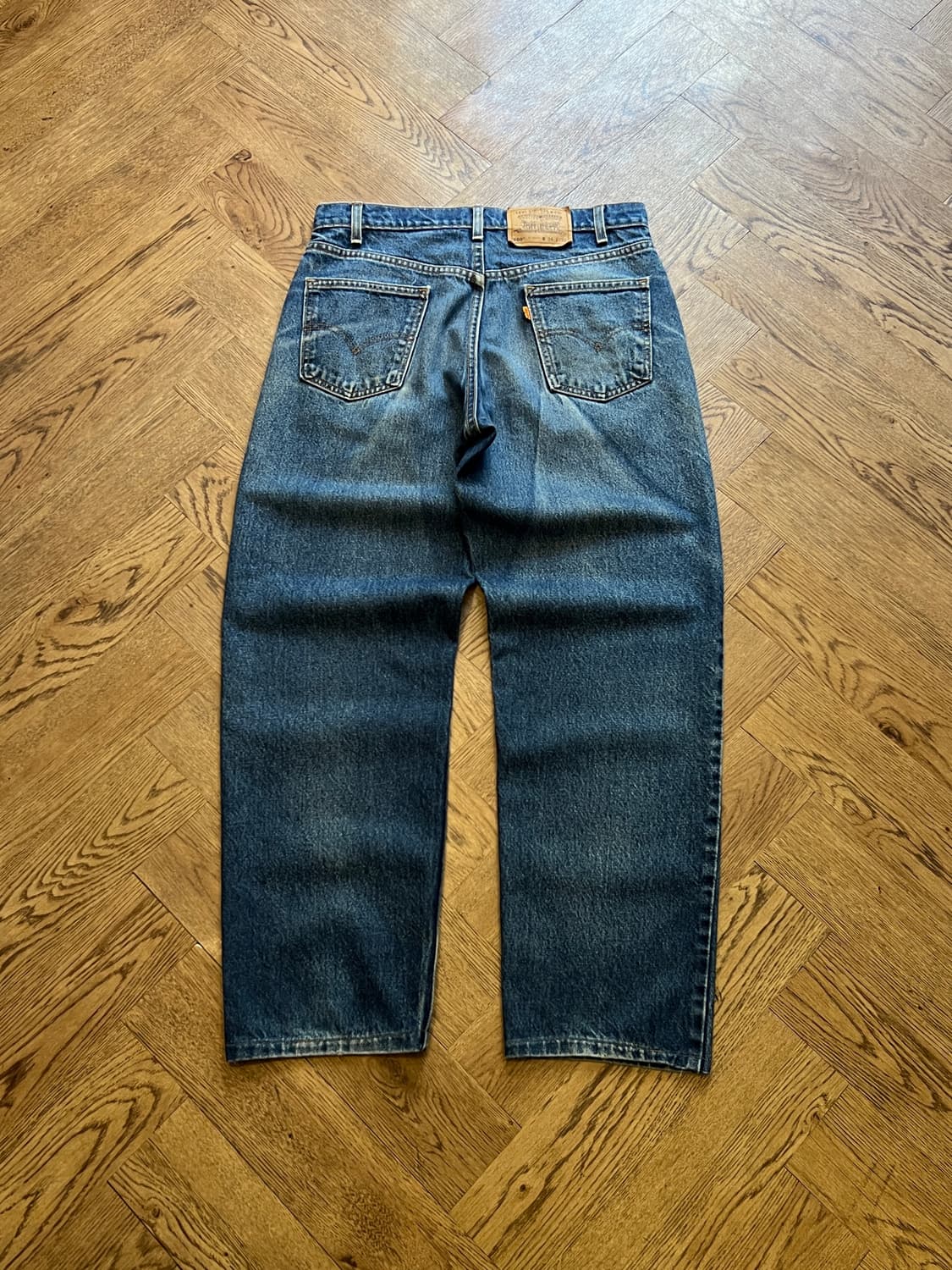 [34]90's 리바이스 USA Made 오랜지탭 550 워싱 데님 팬츠 상품이미지2