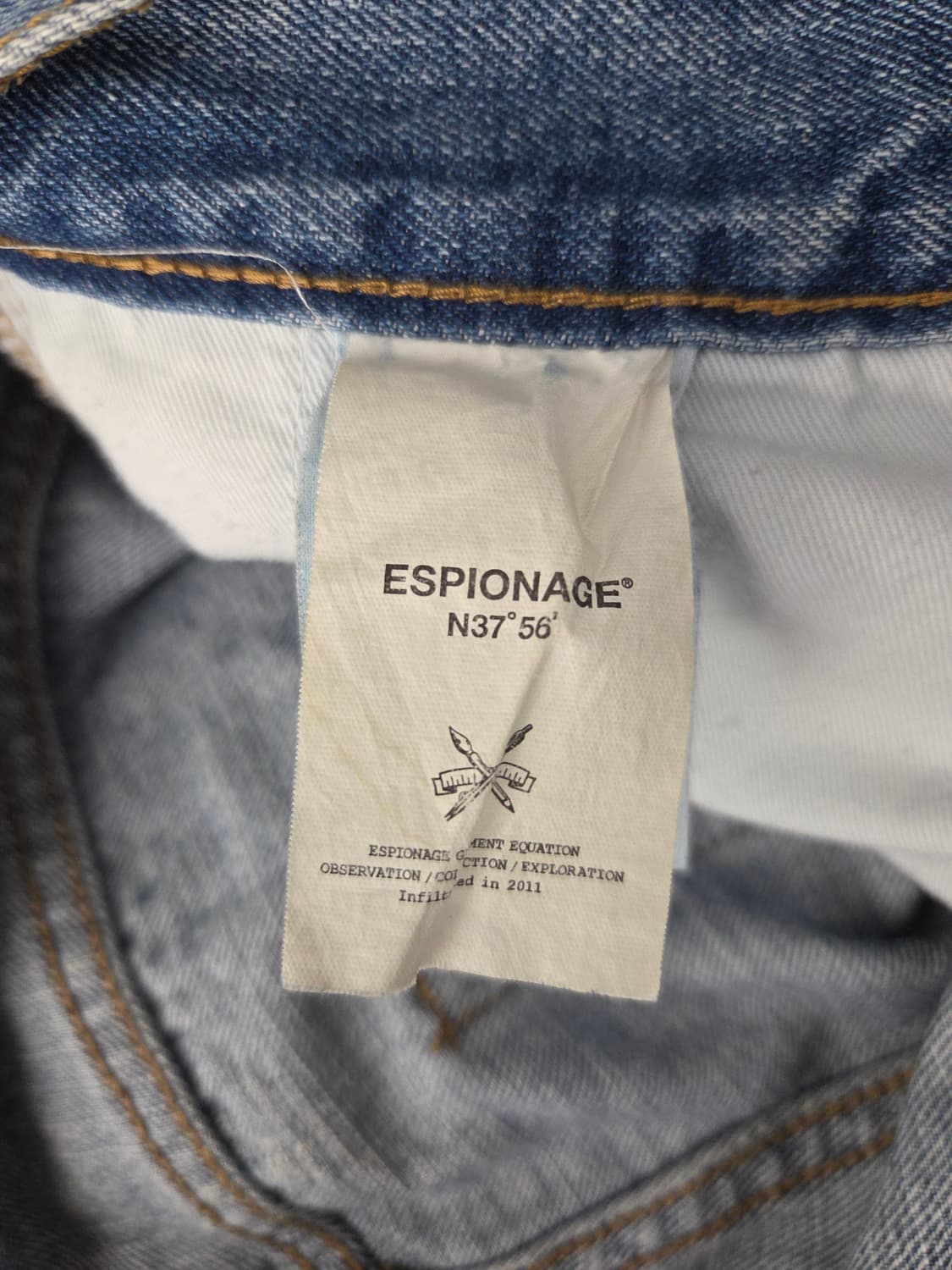 에스피오나지 x 데님인디고마스터 합작 원턱 와이드 데님 팬츠 상품이미지8