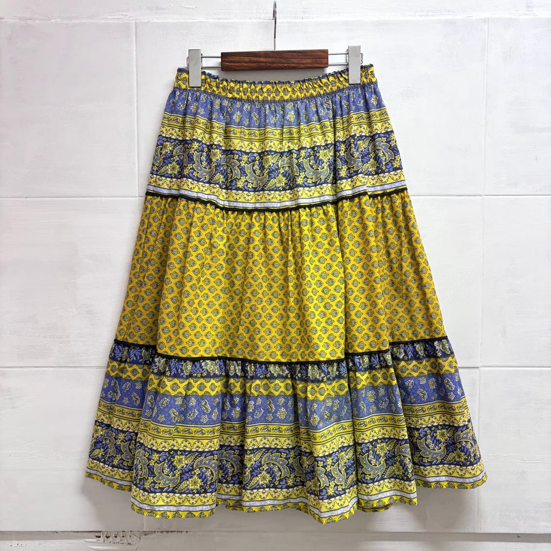 비비드 히피 에스틱 패턴 캉캉 스커트 JPN 상품이미지4