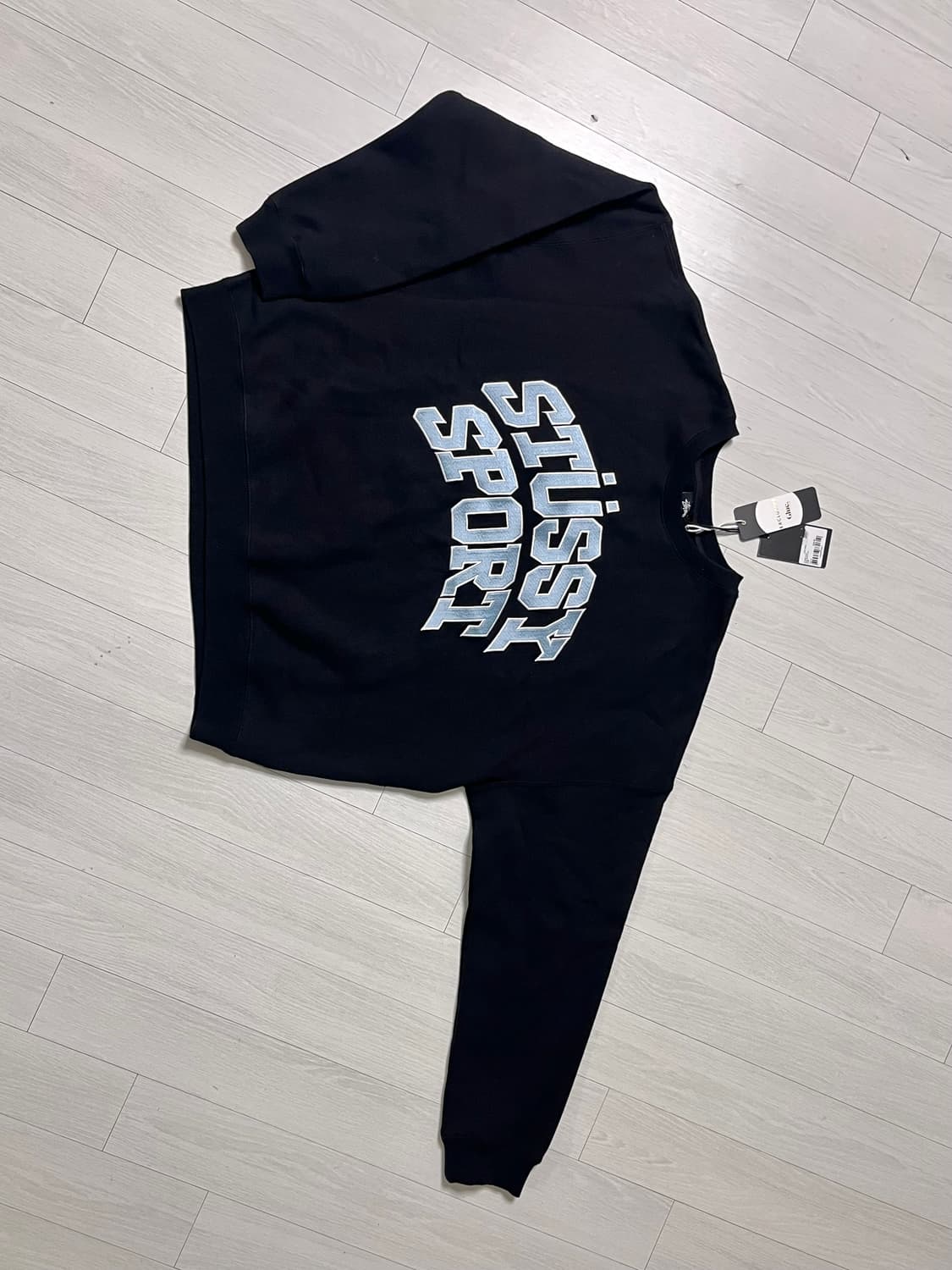 (택포함새상품/미착용) 스투시 스포츠 오버사이즈 크루넥 워시드 블랙 /  상품이미지2