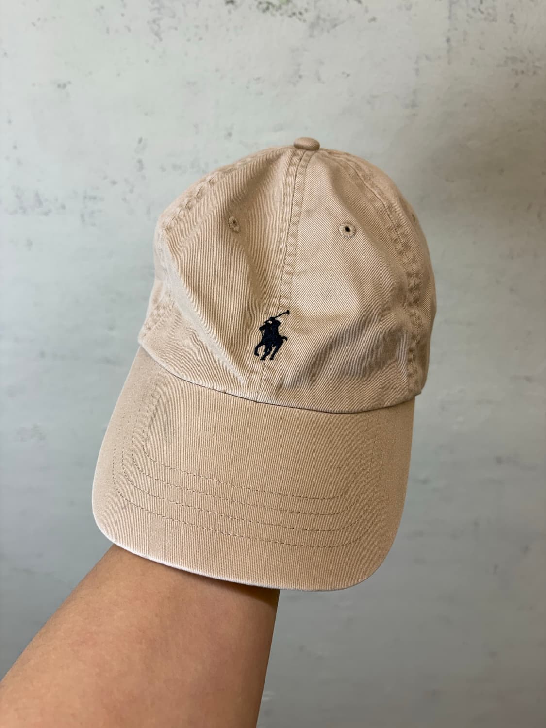 폴로랄프로렌 큐알 인증 코튼 치노 볼캡 베이지 상품이미지1