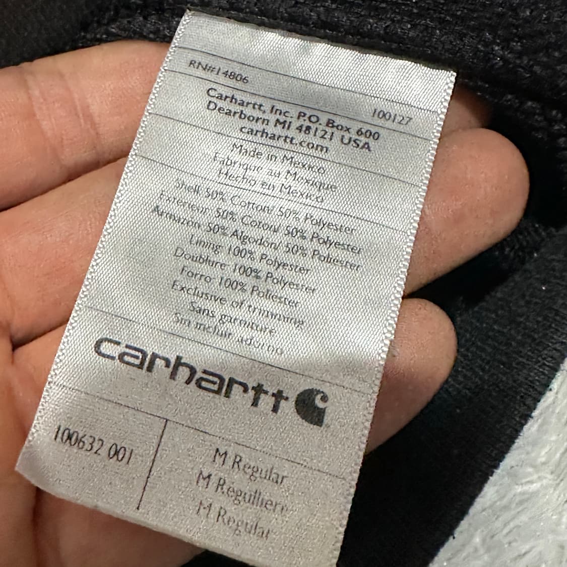 칼하트 레인디펜더 헤비웨이트 후드집업xl 상품이미지5