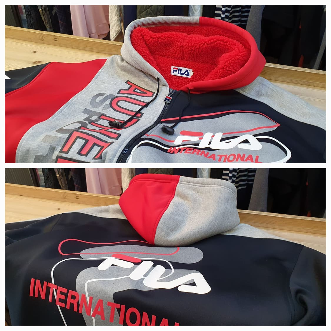 100/105.FILA 뽀글이 후드점퍼 상품이미지4