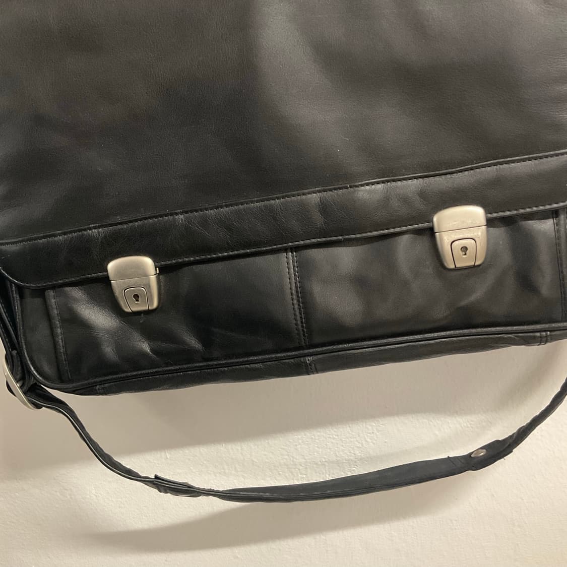 90s 올드 샘소나이트 레더 브리프케이스 상품이미지2