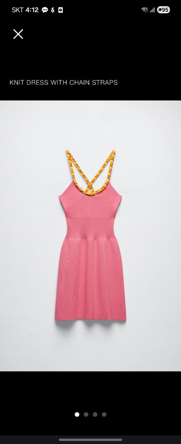 Zara 니트 체인 미니 원피스 상품이미지4