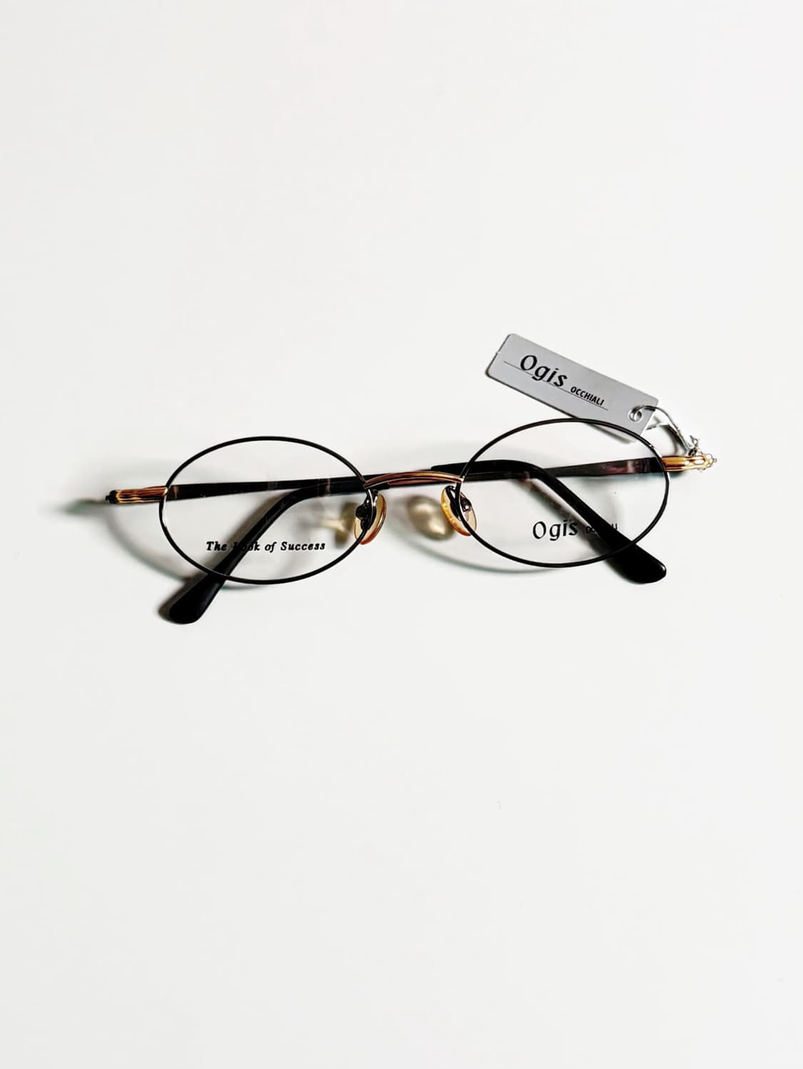 OGIS 건메탈 골드 슬림 오벌 투톤 메탈 프레임 빈티지 안경 상품이미지2