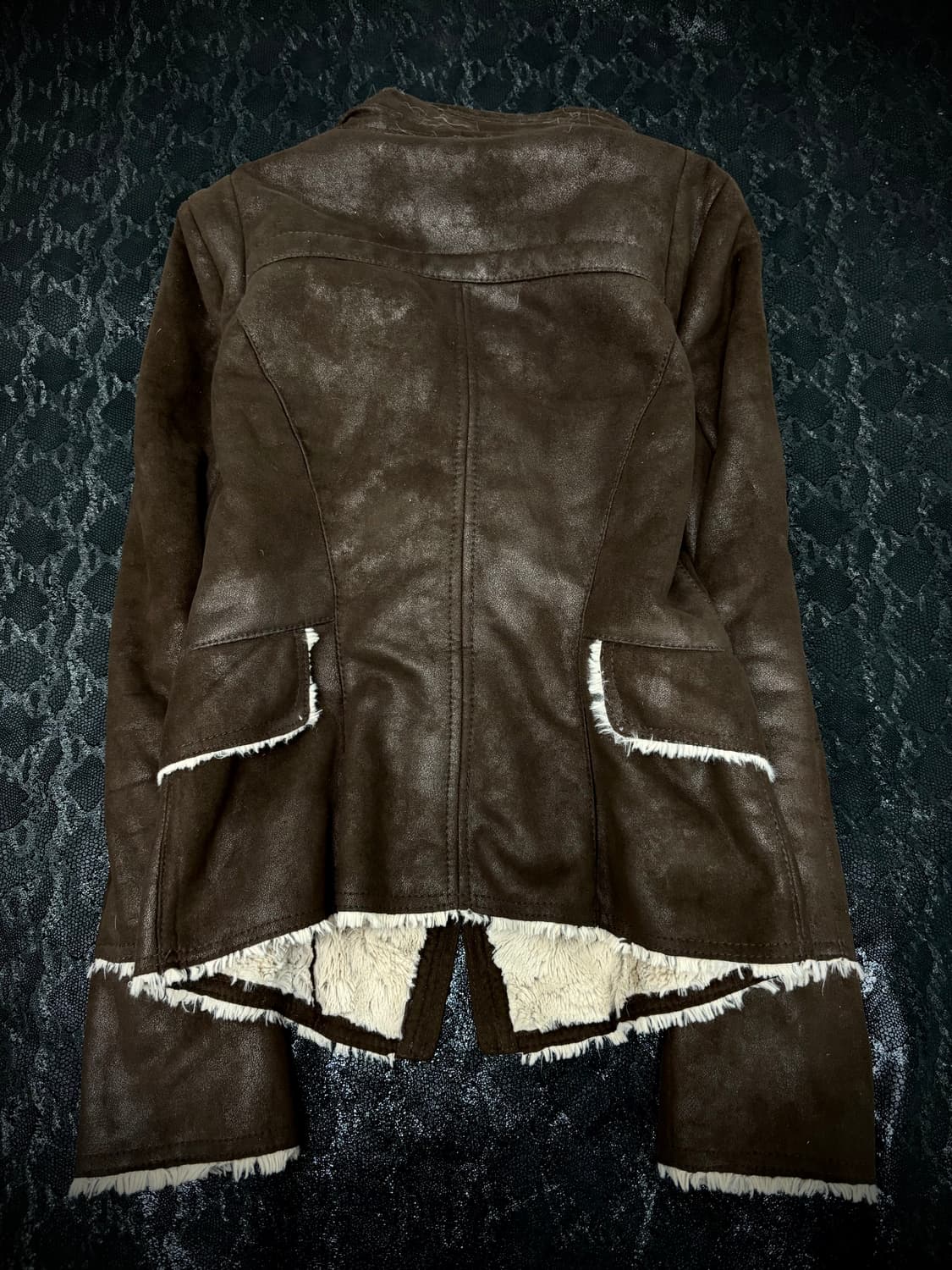 “Vintage” 00’s Side Zipper Brown Draped  상품이미지10