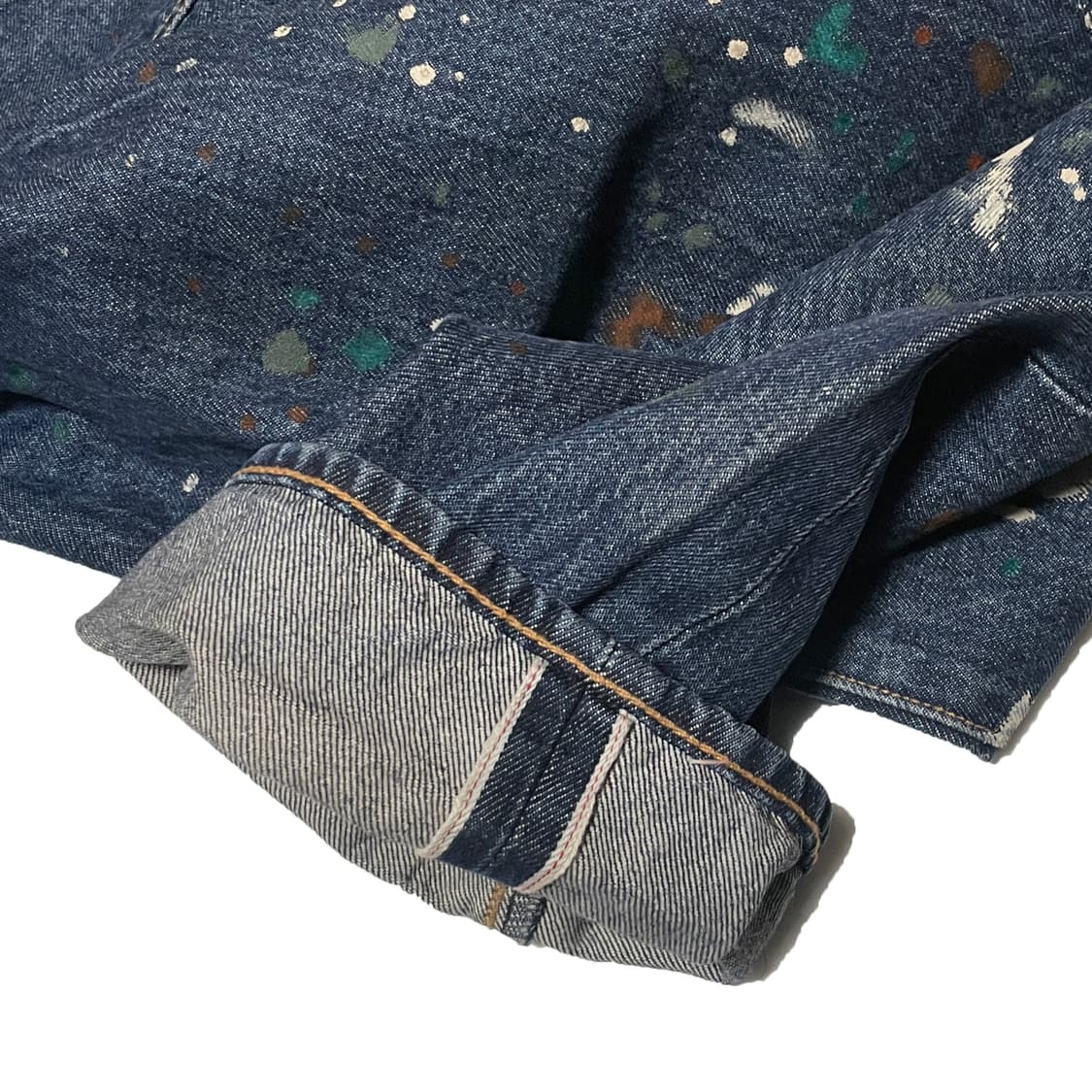 END X LEVIS 리바이스 페인티드 505 레귤러 셀비지 청바지 상품이미지6