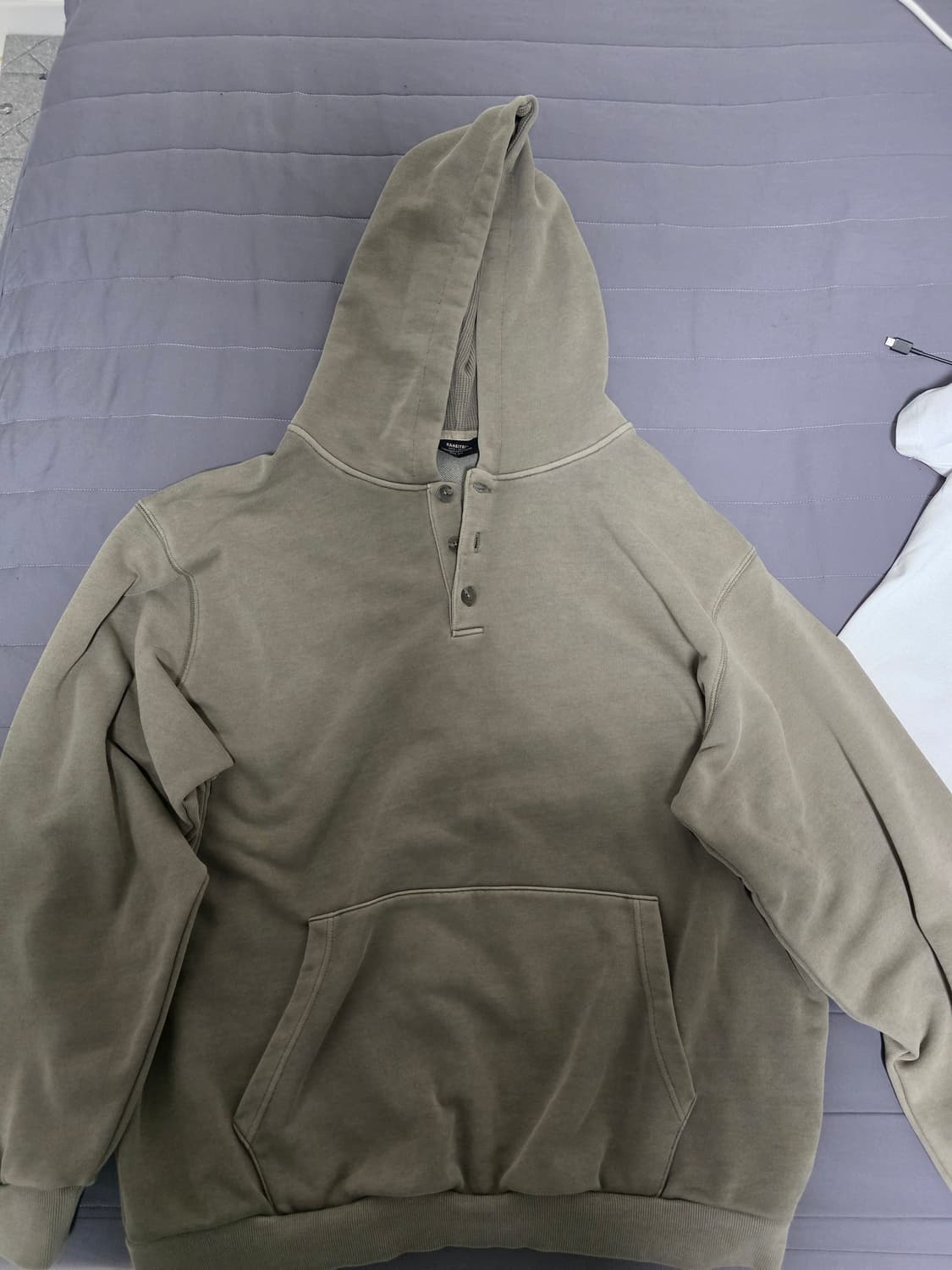 카네이테이 피그먼트 워시드 헨리넥 후디 상품이미지6