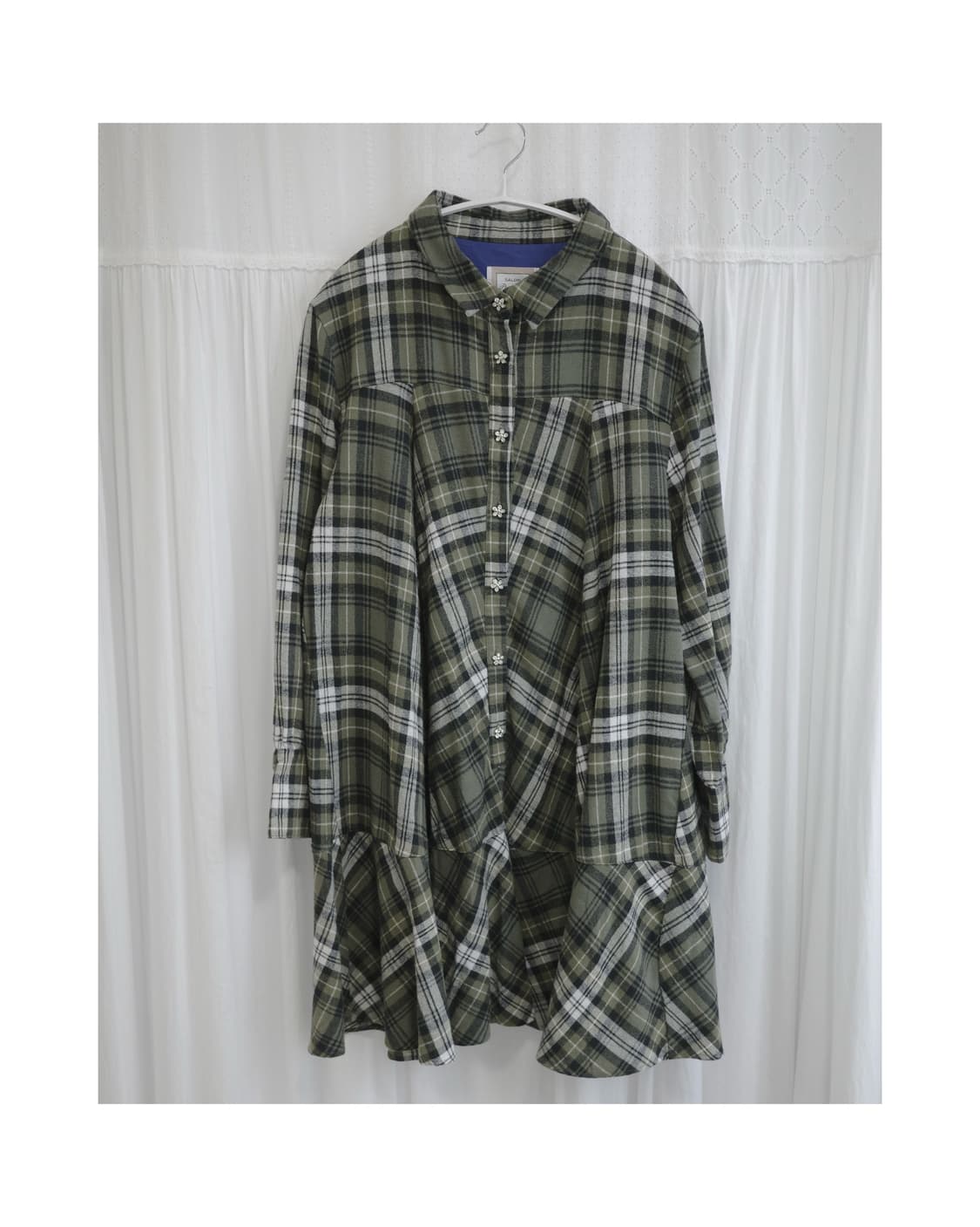 Check Frill One-piece 상품이미지4