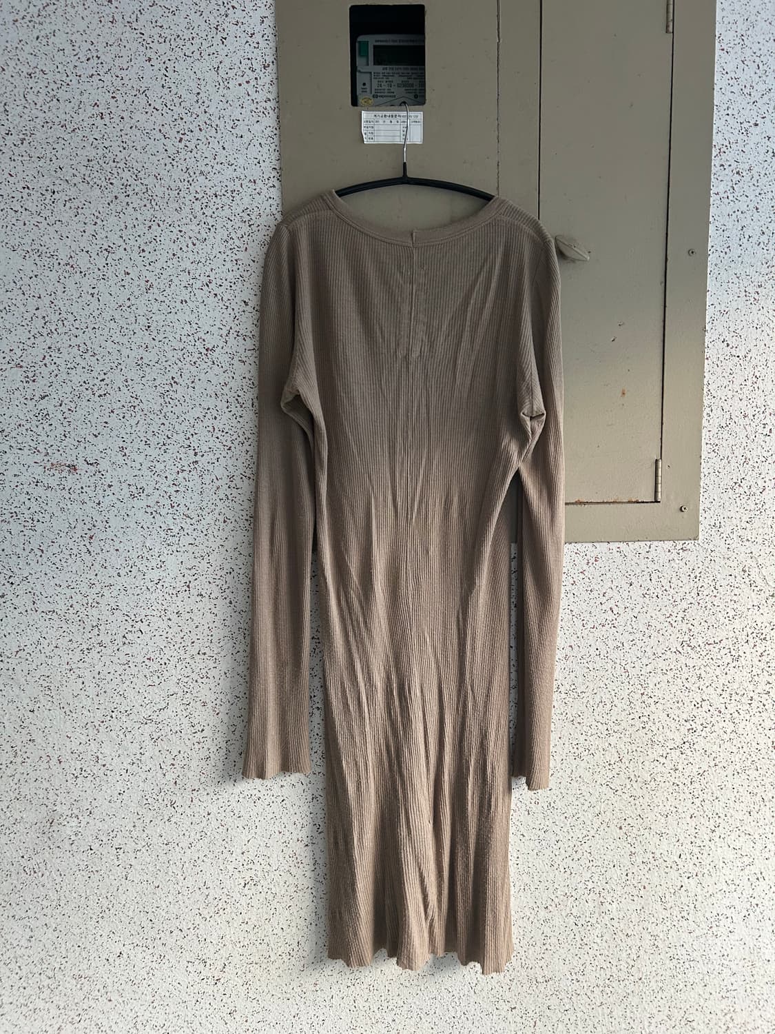 Rick Owens Parchment Ribbed Mini Dress 상품이미지5