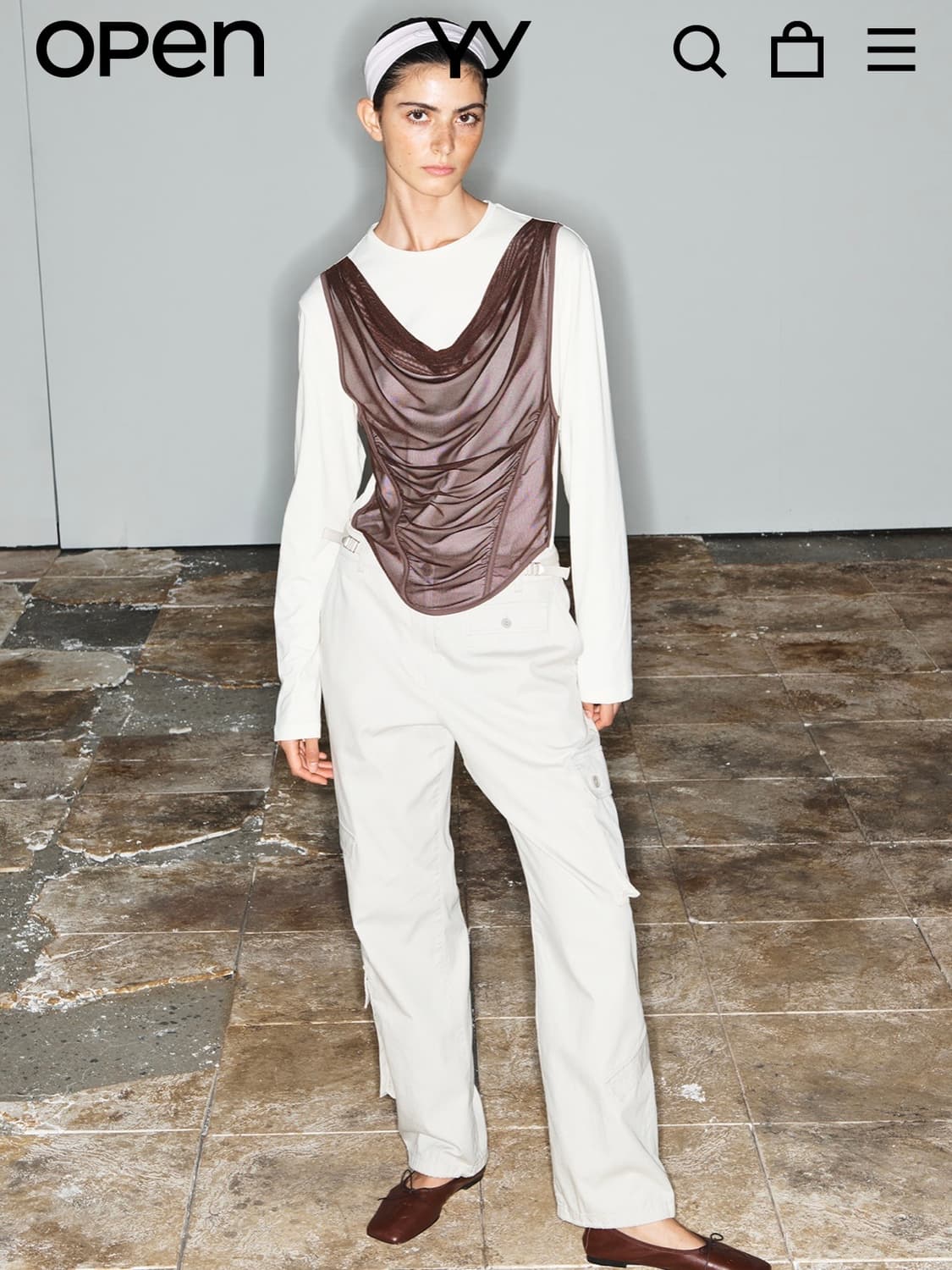 [급처] 오픈와이와이 카고팬츠 그레이시베이지 컬러 상품이미지3