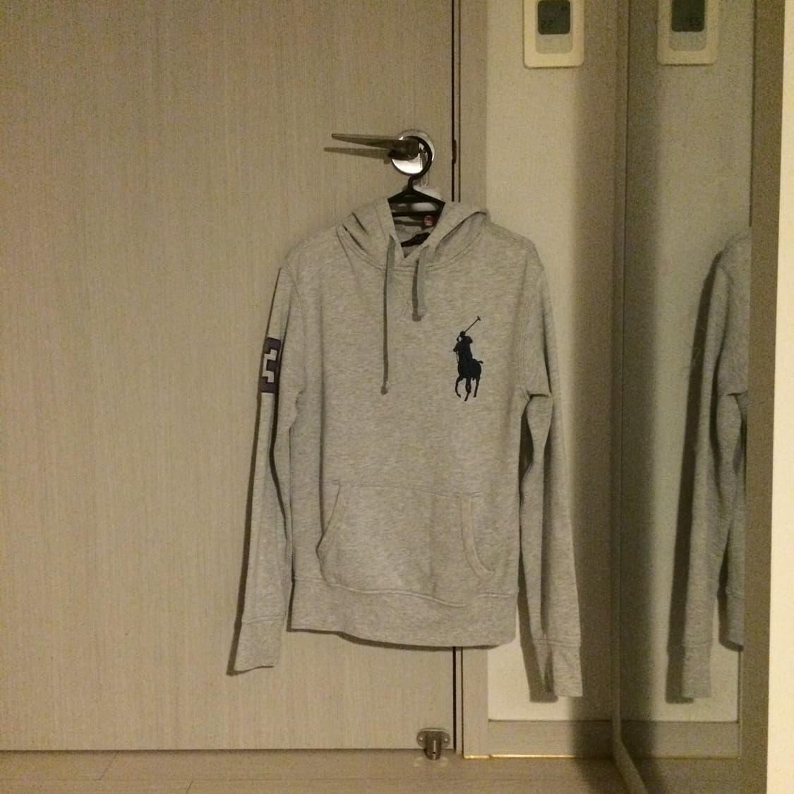 폴로 빅포니 그레이 후드티 xs 상품이미지1