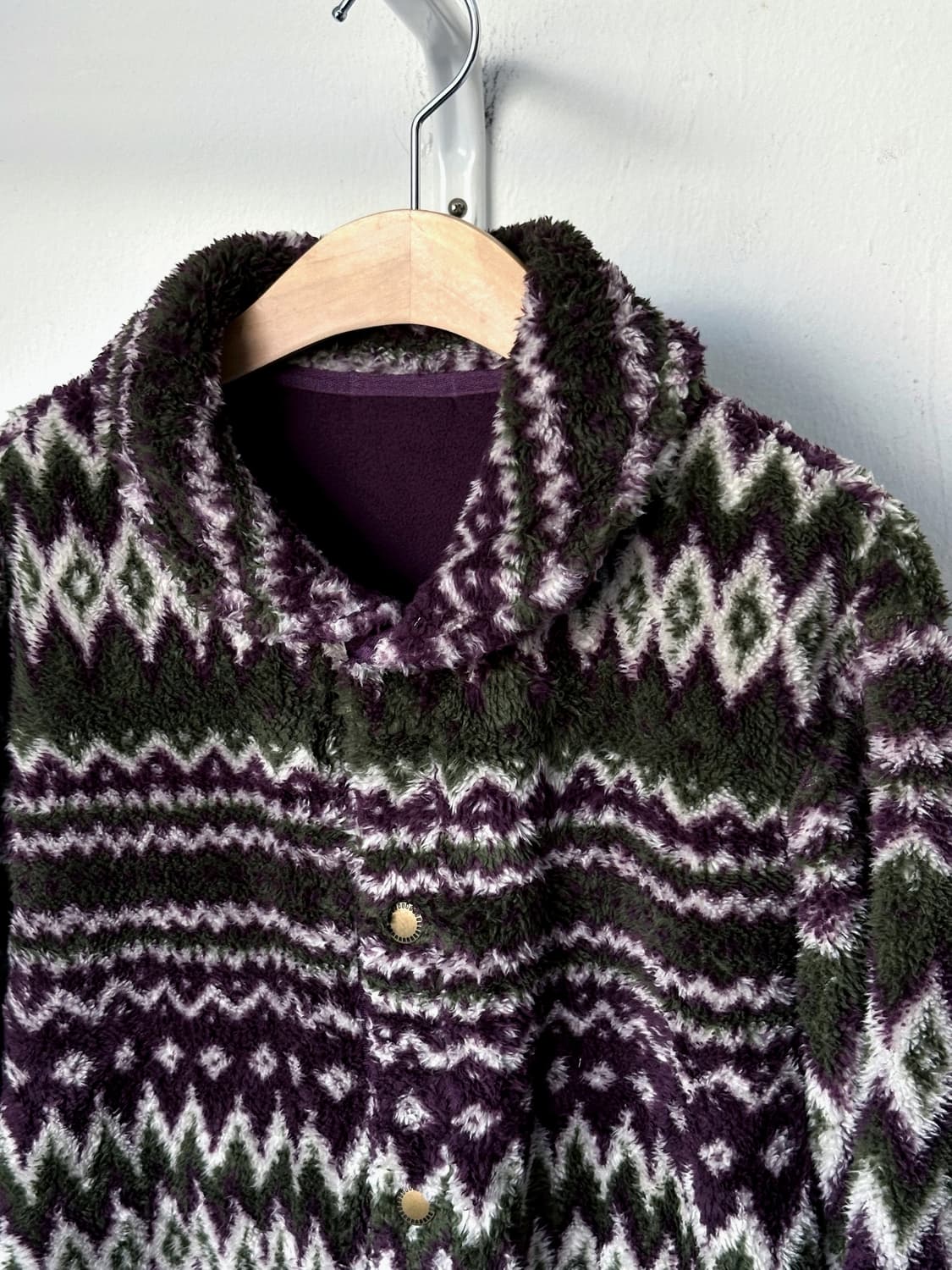 Hairy fleece design pattern jacket 상품이미지6