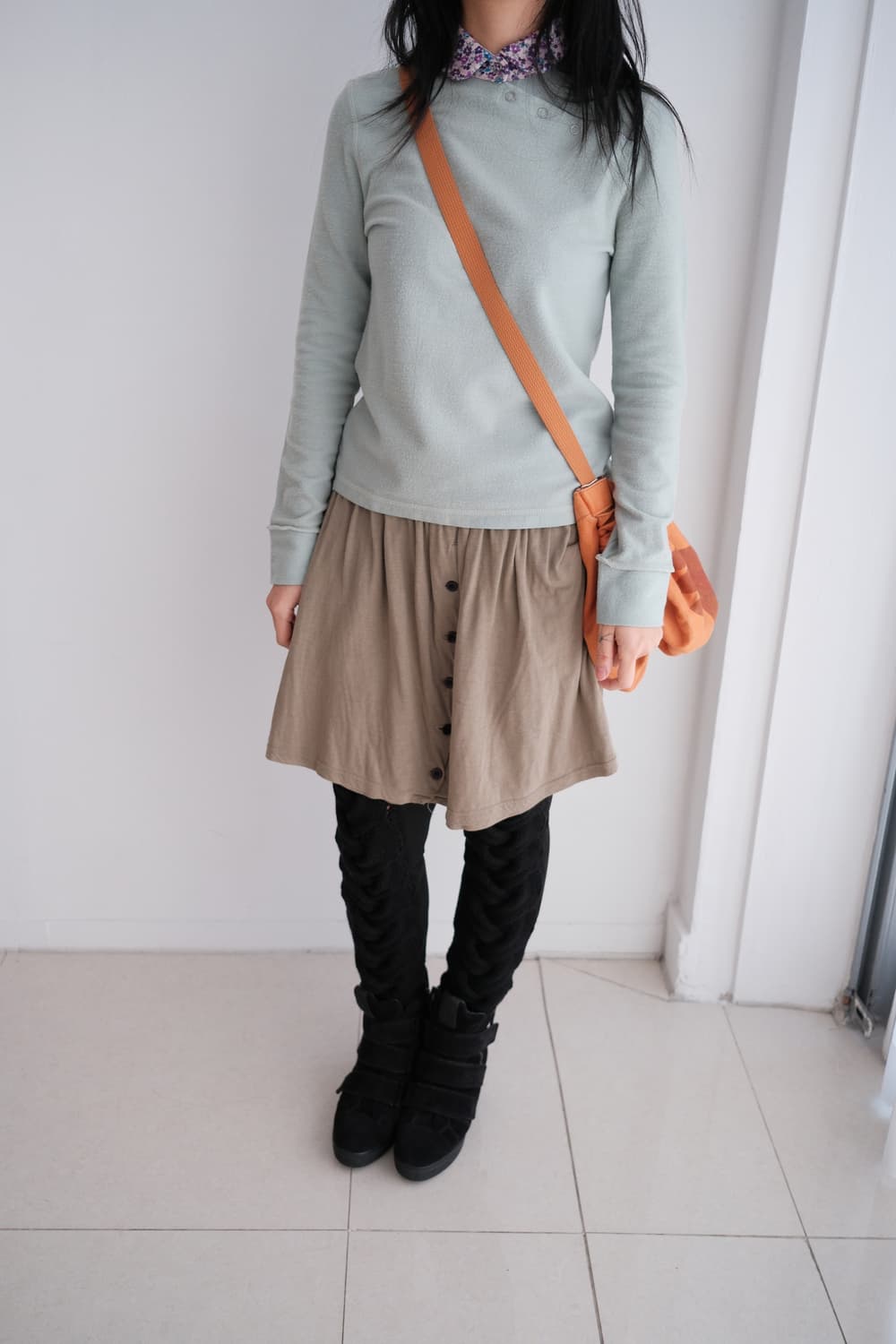 90s Side snap button top 상품이미지2