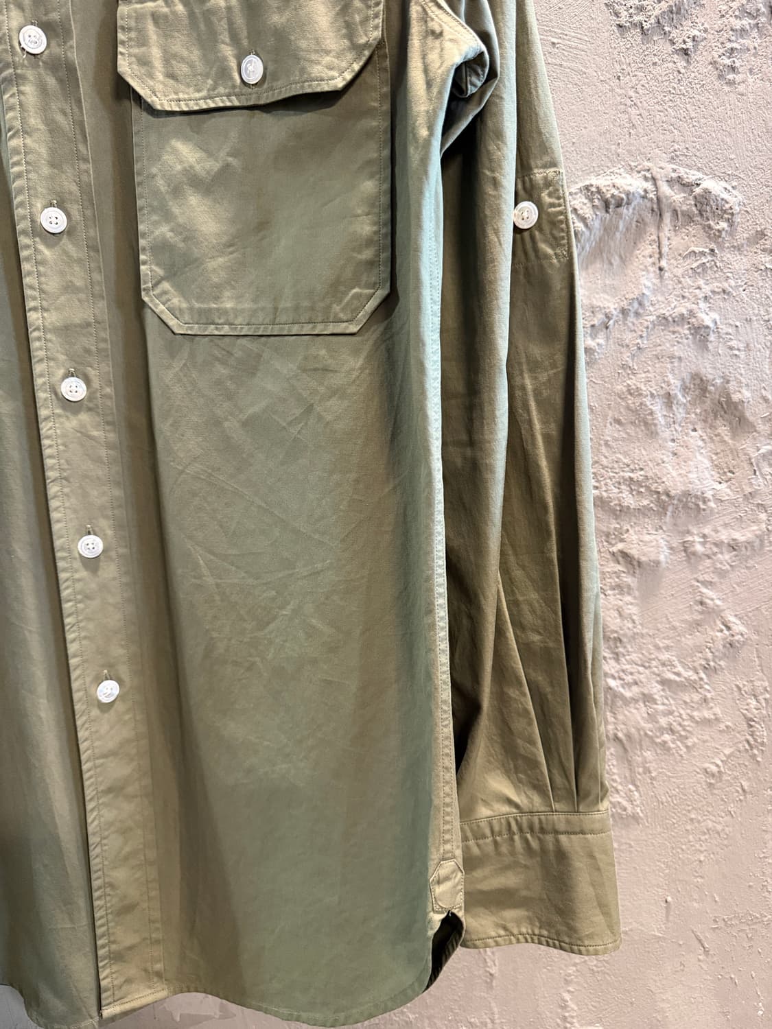 던힐 밀리터리 투포켓 셔츠 카키 S 상품이미지2