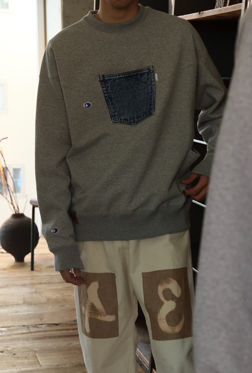 SUNSEA Pocket Sweatshirt / Indigo Denim 상품이미지6