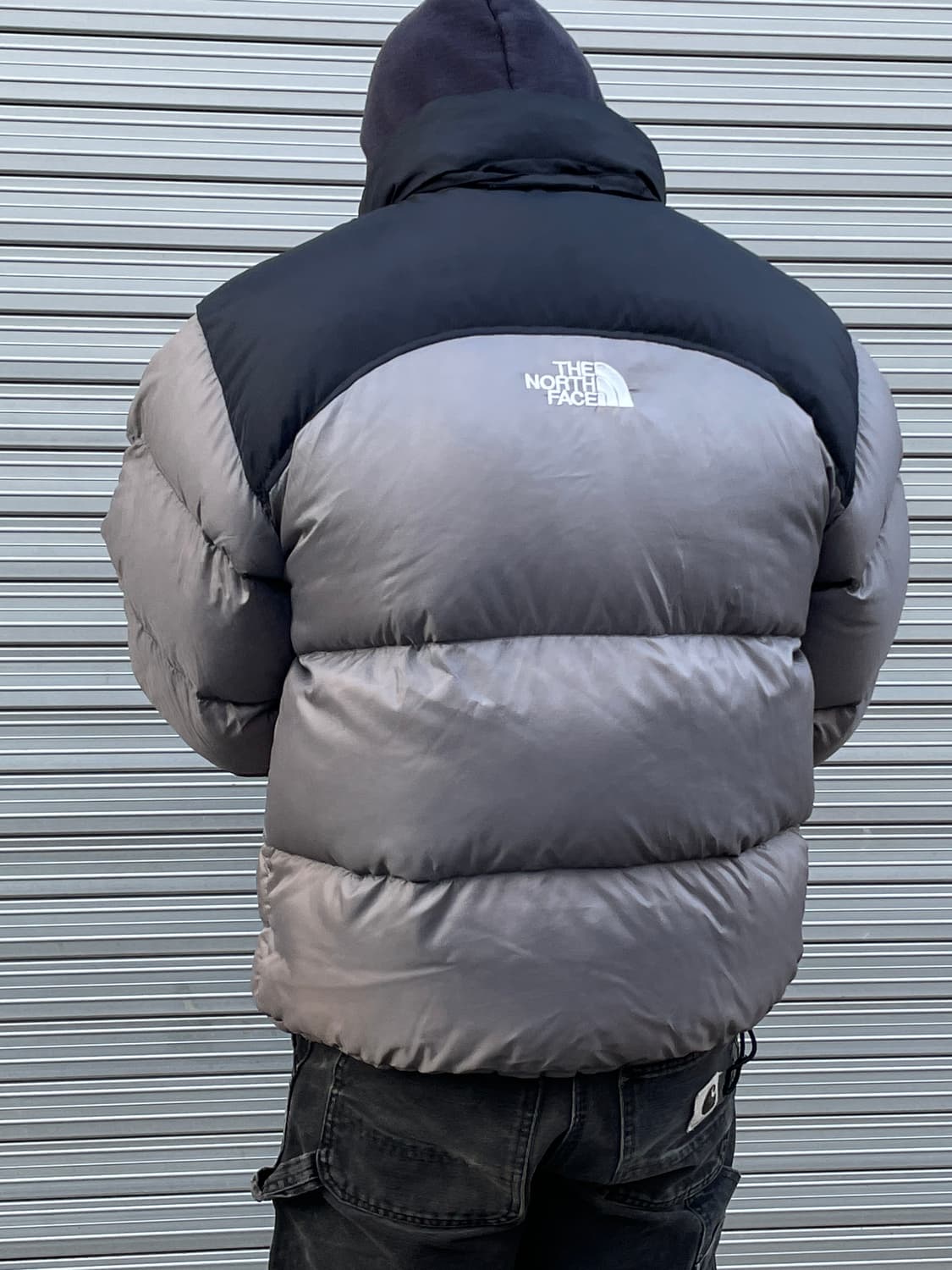 90-00s TNF Center Logo Nuptse Silver 상품이미지6