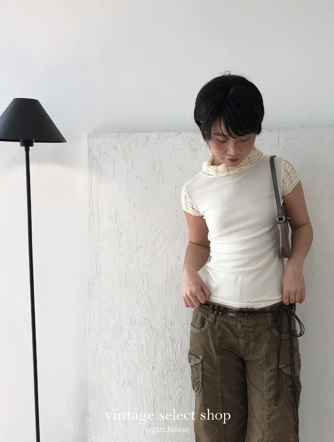 vintage lace sleeve knit top 상품이미지4