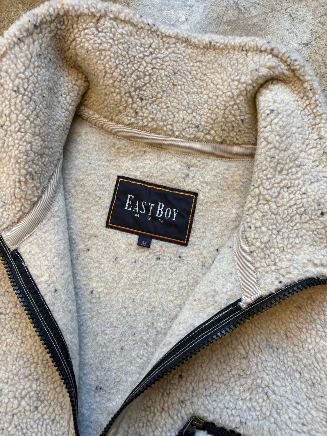 Eastboy 오트밀 플리스 하프 집업 풀오버 상품이미지3