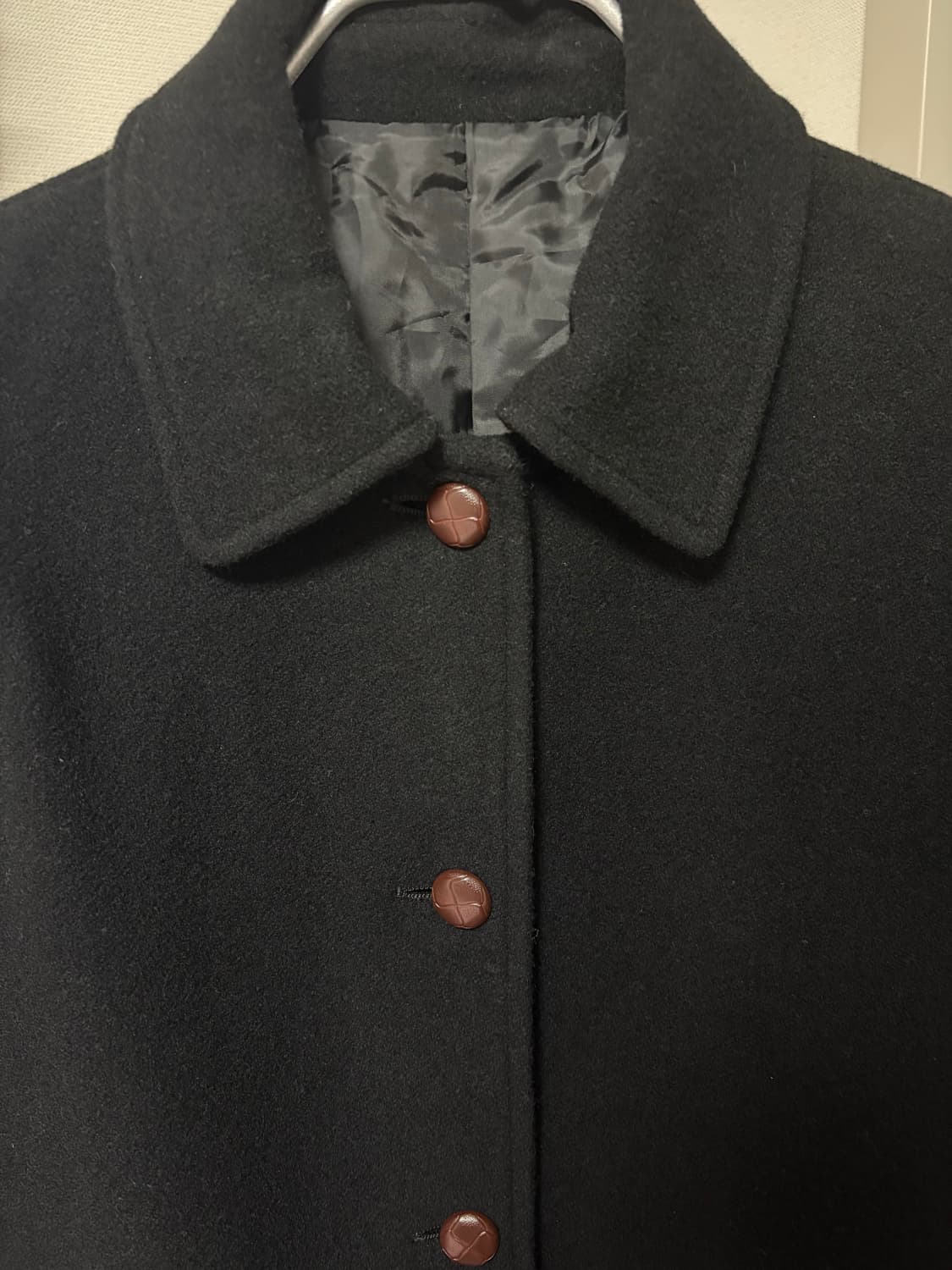 빈티지 버튼 울 코트 상품이미지4