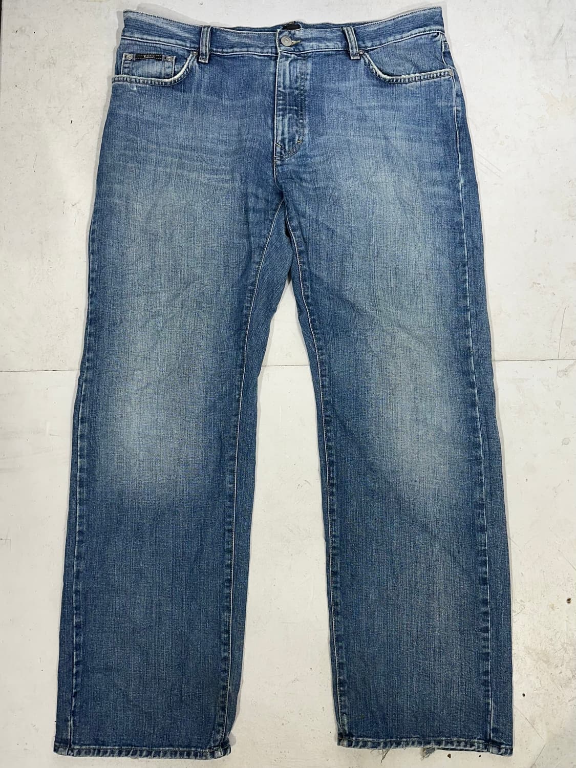 휴고 보스 중청 와이드 데님 팬츠  상품이미지4