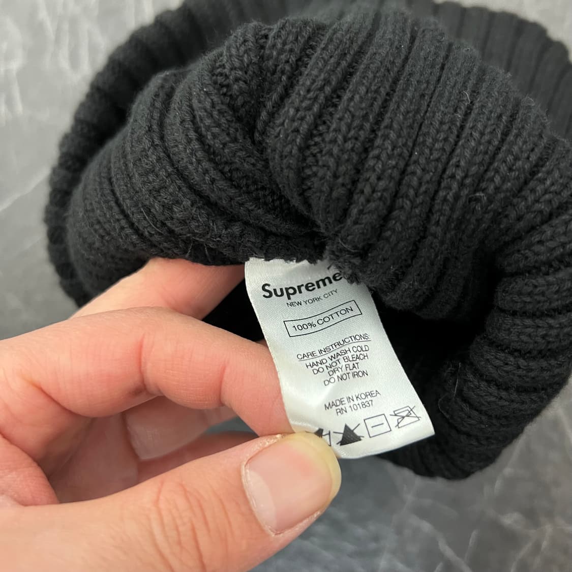 슈프림 오버다이드 비니 블랙 상품이미지3