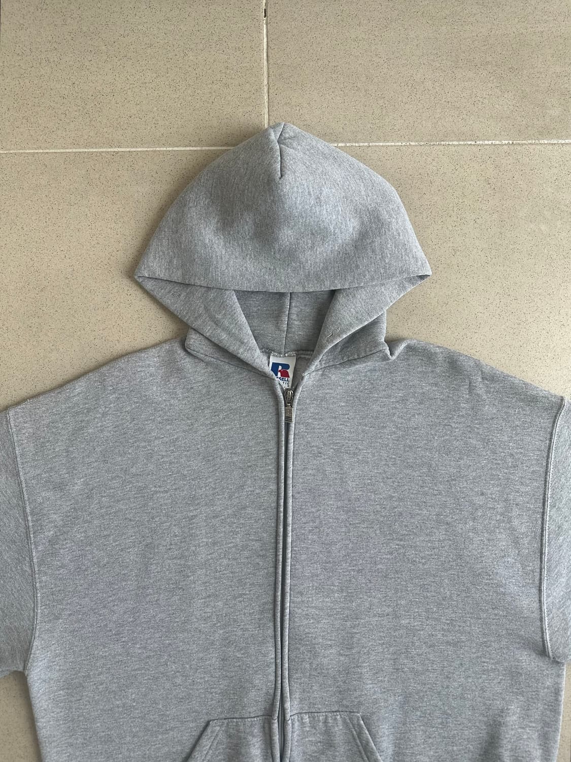 90s 빈티지 러셀 후드집업 그레이 XL 상품이미지4