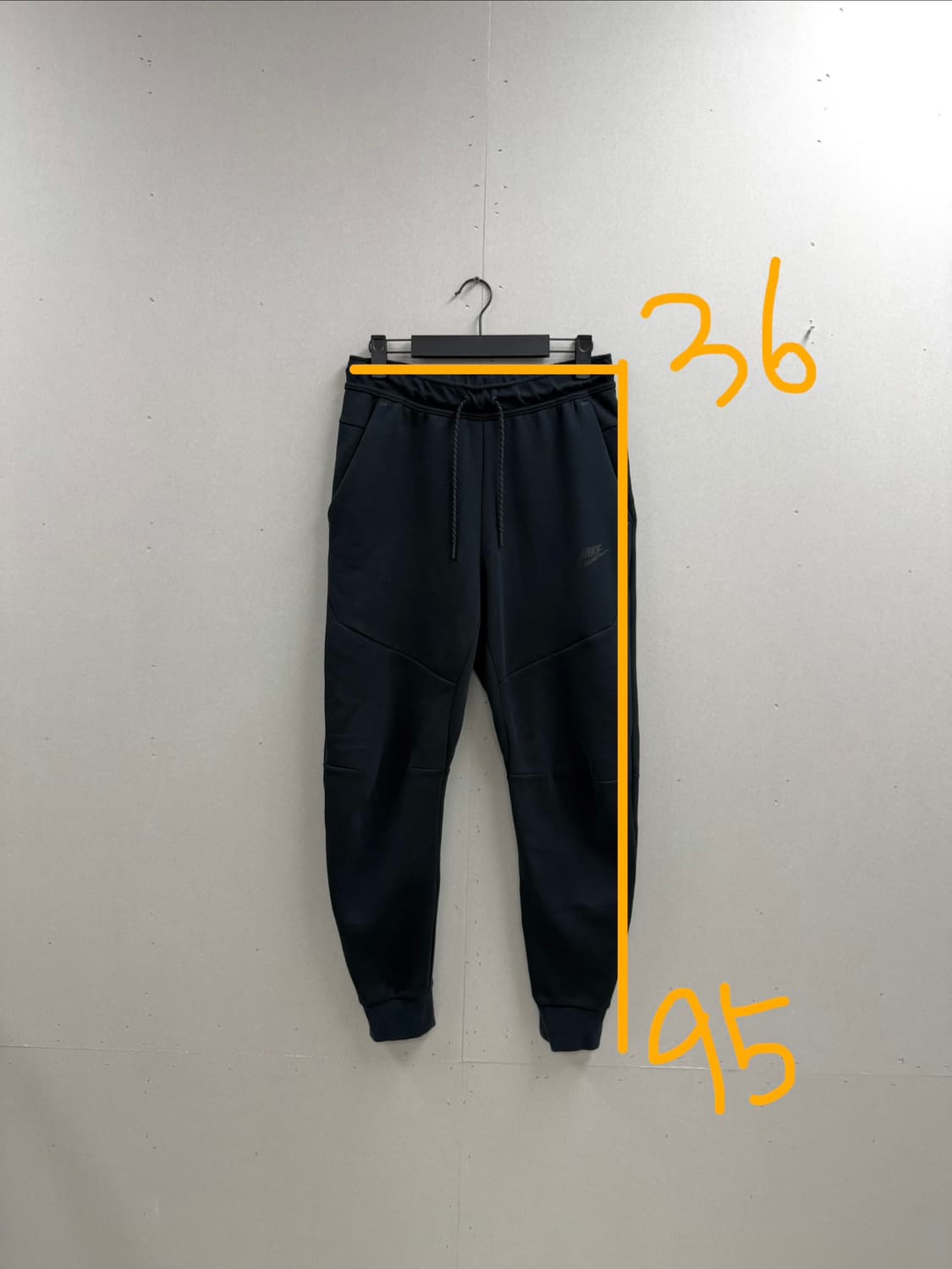 남성 75 S / 나이키 테크 플리스 조거팬츠 블랙 상품이미지2